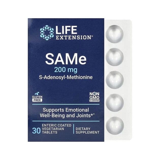 Life Extension SAMe 200 mg, 30 enteric-coated vegetarian tablets