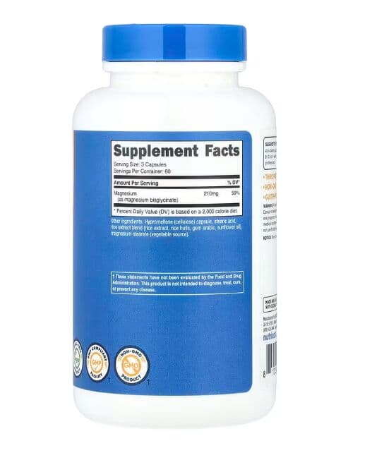 Nutricost Magnesium Glycinate (210mg), 180 Capsules