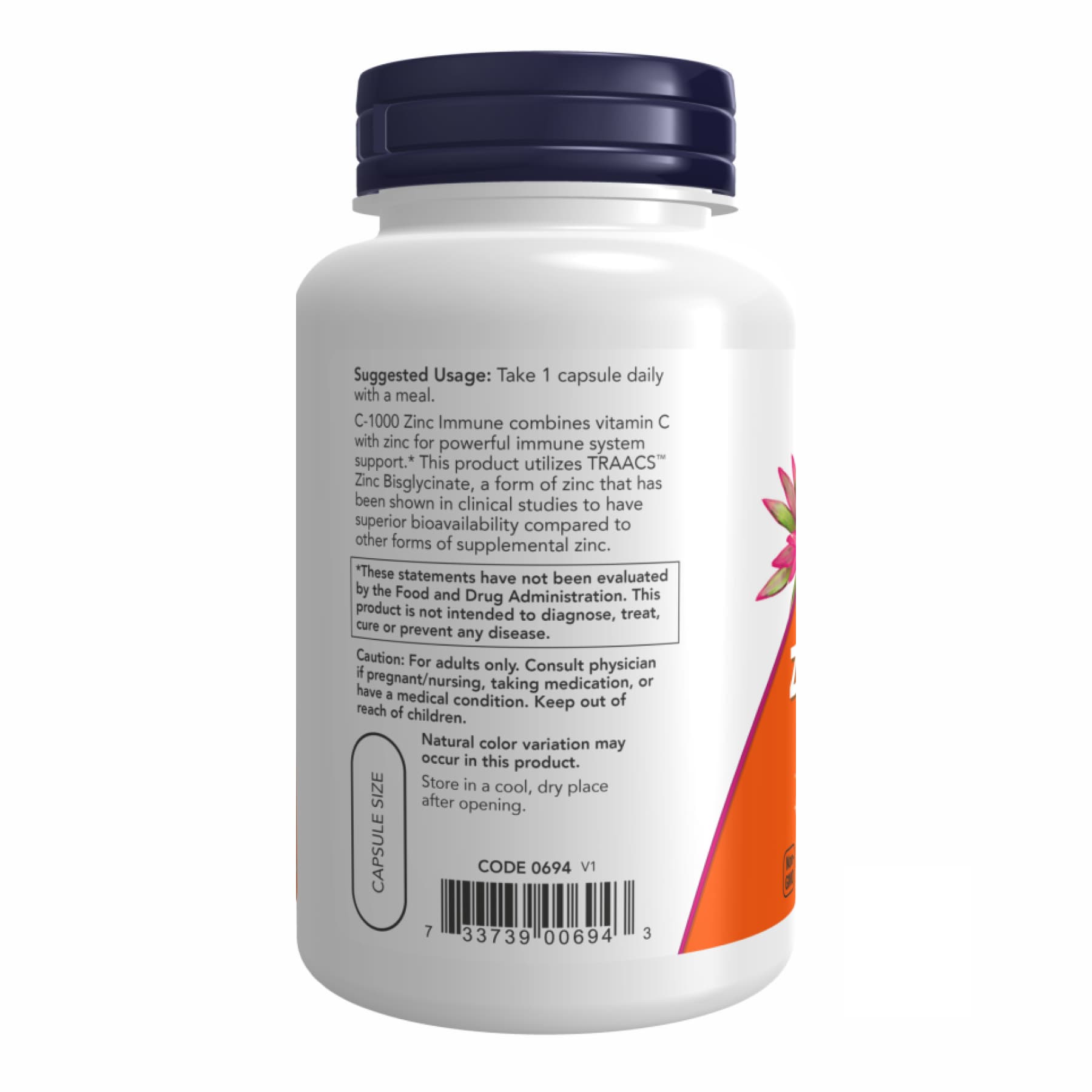 NOW Vitamin C-1000 Zinc Immune 90vcaps