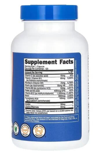 Nutricost High Potency Vitamin B Complex, 120 Capsules