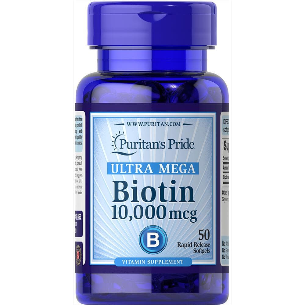 Puritan's Pride Premium Ultra Mega Biotin 10,000 mcg 100caps