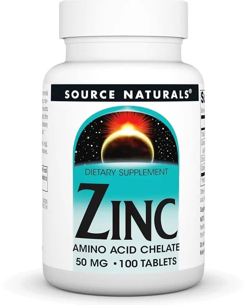 Source Naturals Zinc Chelate50mg 100tabs