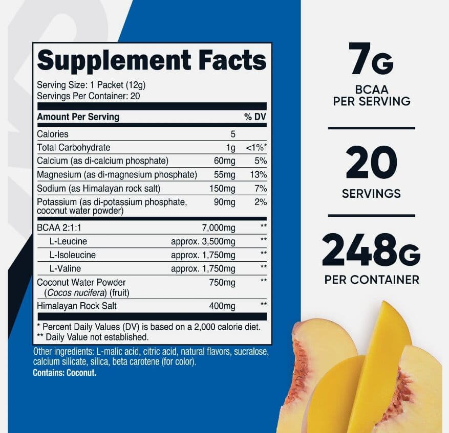 Nutricost Performance BCAA+ Hydration (Raspberry Lemonade), 20 Packets.