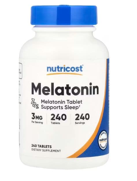 Nutricost Melatonin (3mg), 240 Tablets.